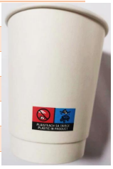 8OZ RECYCLABLE DOUBLE WALL WHITE CUP